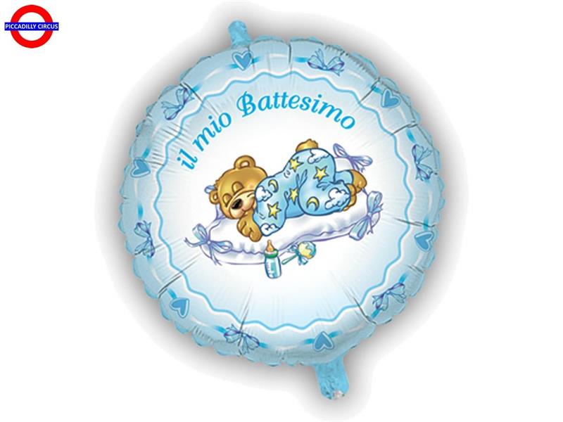 MYLAR BATTESIMO 18 ORSO CELESTE