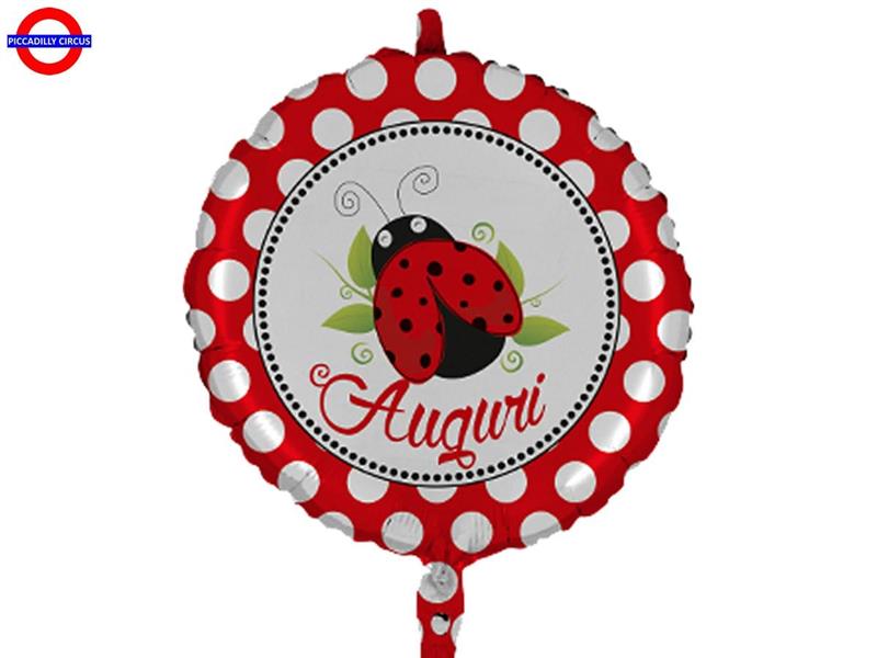 MYLAR AUGURI 18 COCCINELLA