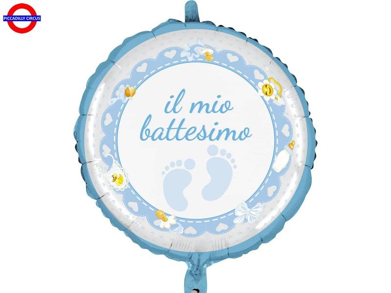 MYLAR BATTESIMO 18 CELESTE NEW