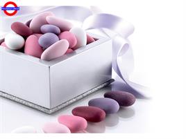 CONFETTI BURATTI 1KG CLASSICO MANDORLA SFUMATI ROSA