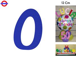 NUMERO 0 POLISTIROLO COLORATO BLU CM.12