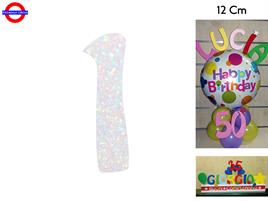 NUMERO 1 POLISTIROLO GLITTER IRIDESCENTE CM.12