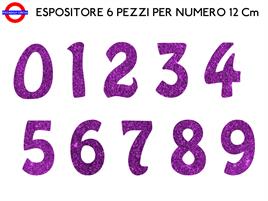 ESPOSITORE NUMERI POLISTIROLO GLITTER FUXIA