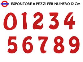 ESPOSITORE NUMERI POLISTIROLO COLORATO ROSSO