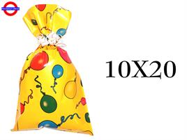 BUSTE POLIPROPILENE PALLONCINI GIALLI 10X20
