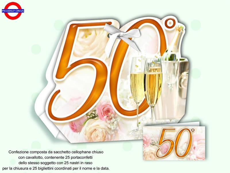 KIT ANNIVERSARIO 50° PORTACONFETTI CON B