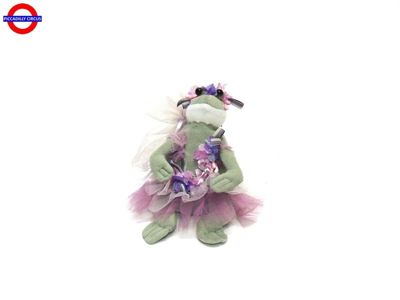 PELUCHE RANA CON TUTU' CM.15 LILLA