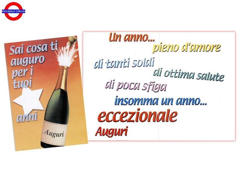 BIGLIETTO COMPLEANNO - ANNO ECCEZIONALE