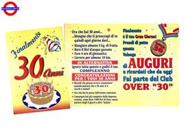 BIGLIETTO 30 ANNI - OVER