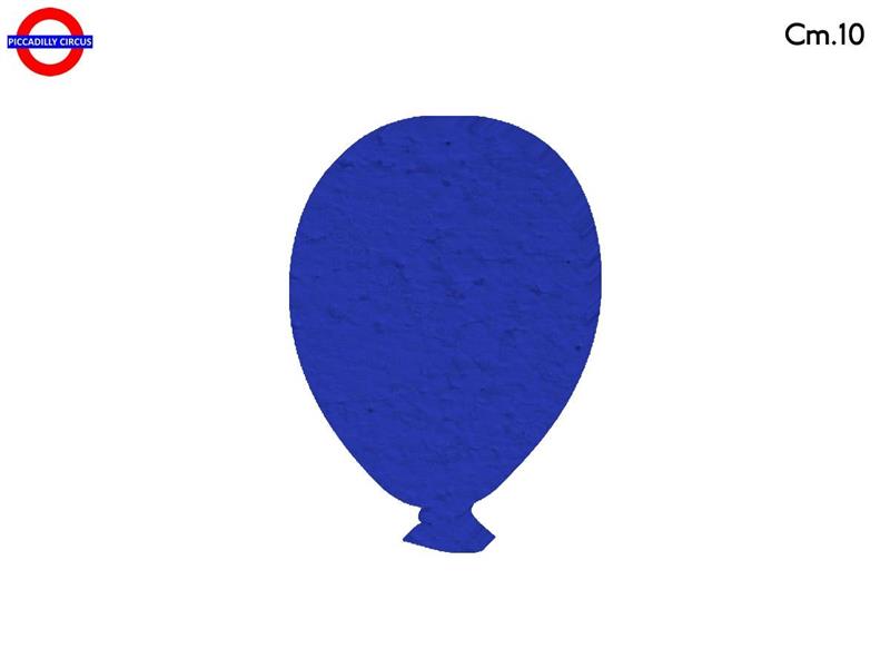 SAGOMA POLY PALLONCINO CM.10 BLU