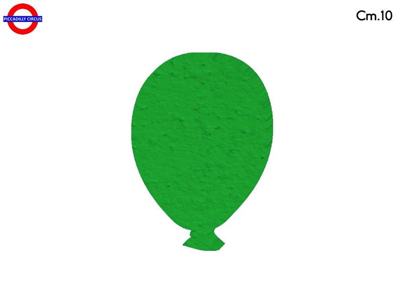 SAGOMA POLY PALLONCINO CM.10 VERDE