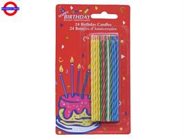 CANDELINA STELO FILO TORTIGLIONE CM.10 CF.24 PEZZI