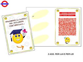 BIGLIETTO LAUREA - QR SMILE 2 ASS.