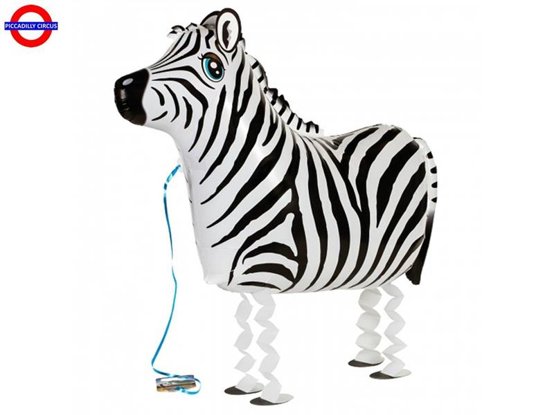 MYLAR ANIMAL ZEBRA AIRWALKER