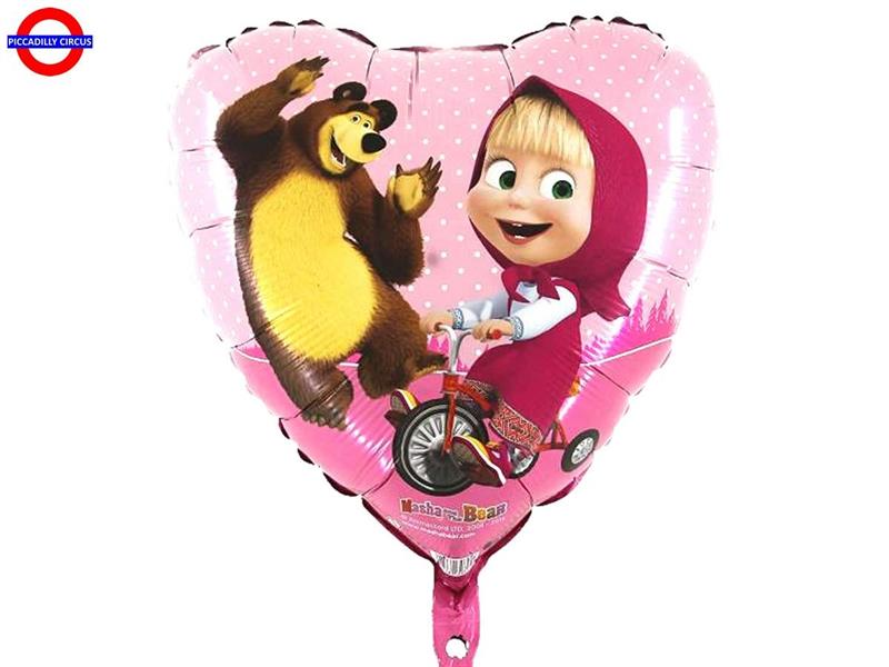  MYLAR MASHA E ORSO 18 CUORE MASHA TRICICLO