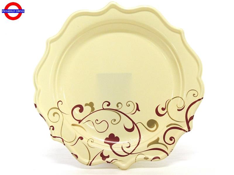 TAVOLA ROMANCE 6 PIATTI ARABESCO CM.26