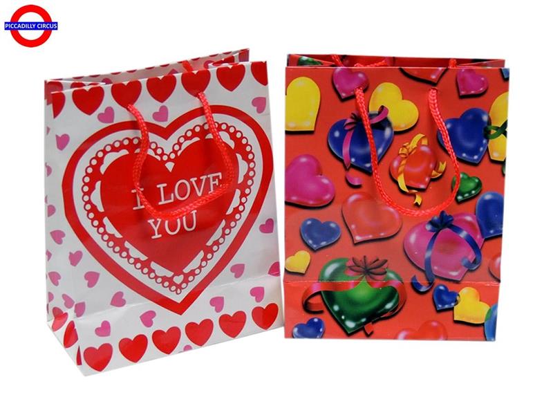 SHOPPER LOVE MINI 11X15X6 (SOLO ROSSA CUORI COLOR)