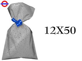 BUSTE POLIPROPILENE STELLE ARGENTO 12X50