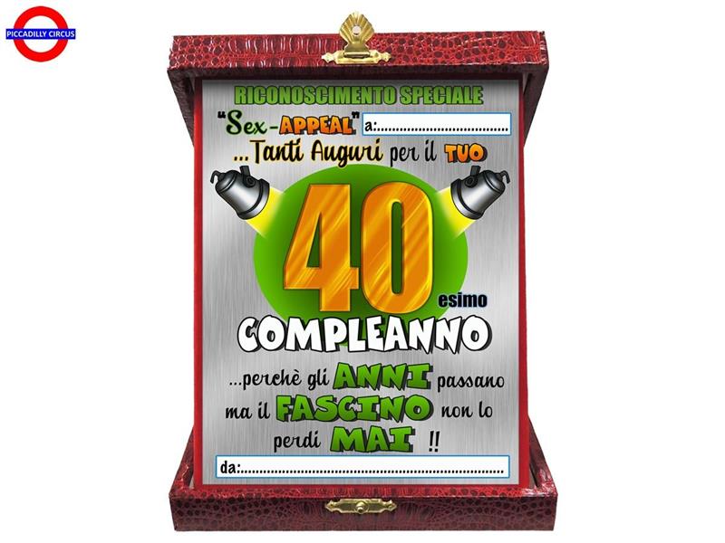 TARGA RETTANGOLARE 40 ANNI