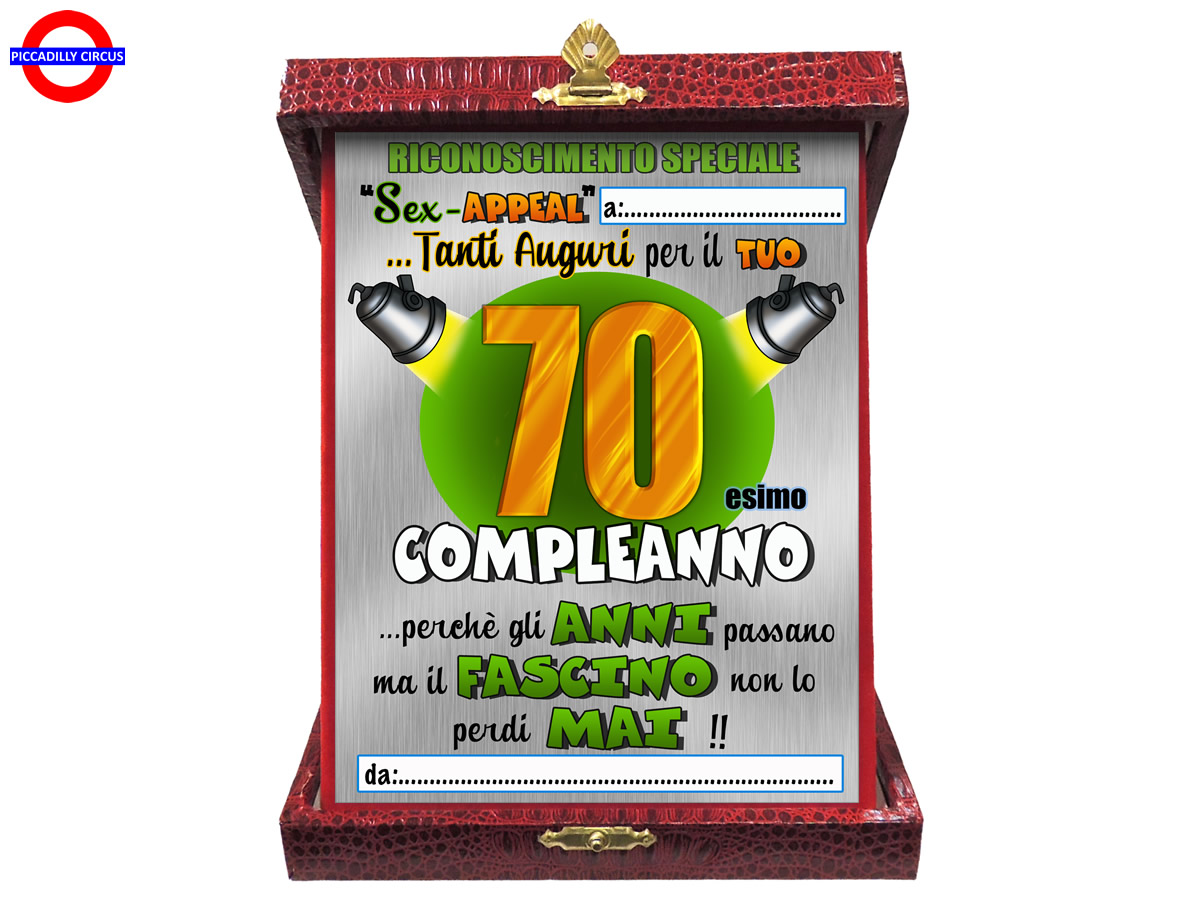 Targa Metallica Per Compleanno 70 Anni '70 Ist Super! So Alt War Ich Nie!', 30x20 Cm, DekoNo7