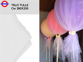 TELO PER BALLOONART IN TULLE CM.280X250 BIANCO