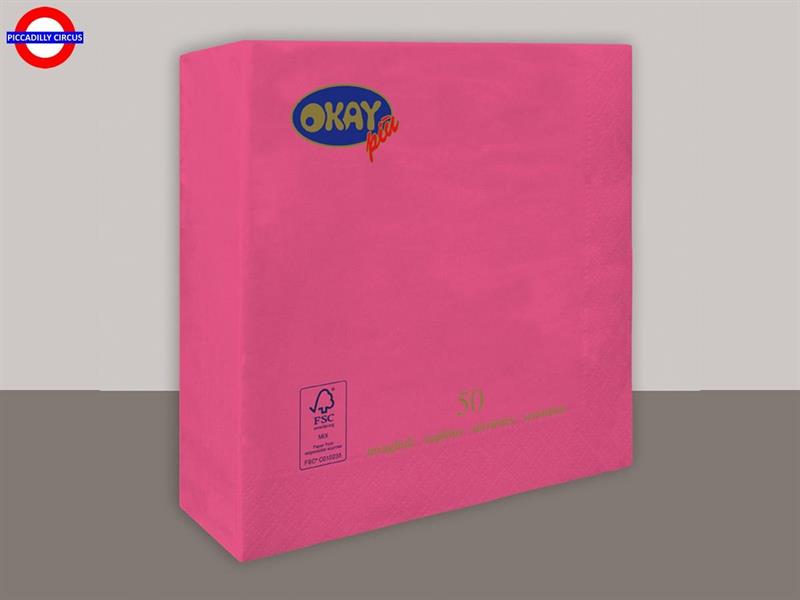 TOVAGLIOLI 33X33 FUXIA ORTENSIA CF.50 PEZZI