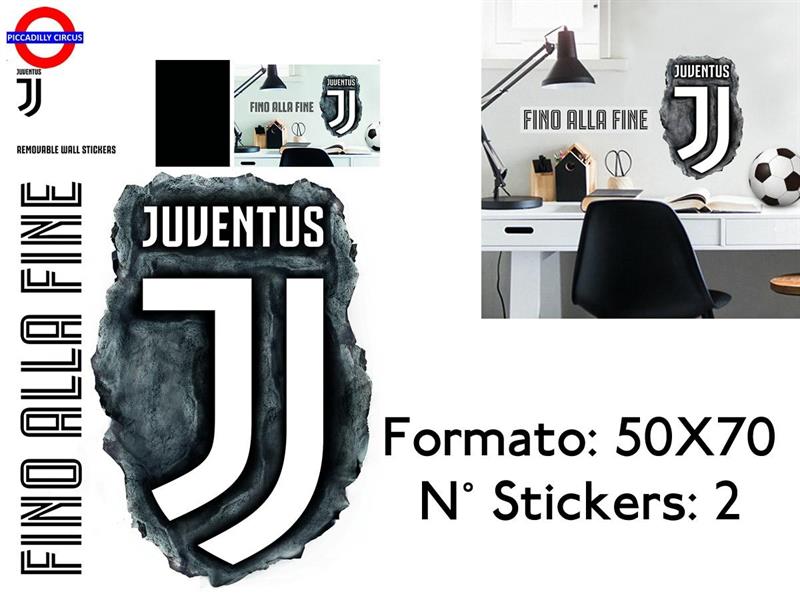 JUVENTUS FC STICKER 50X70 ATTACCA-STACCA 2 PZ