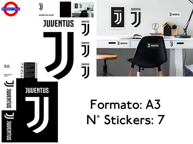 JUVENTUS FC STICKER 30X40 ATTACCA-STACCA 7 PZ