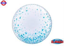 MYLAR DECO DOTS BLUE BUBBLES 24