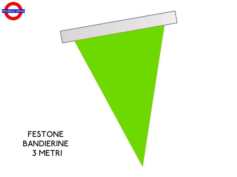 FESTONE BANDIERINE PVC VERDE LIME MT.10