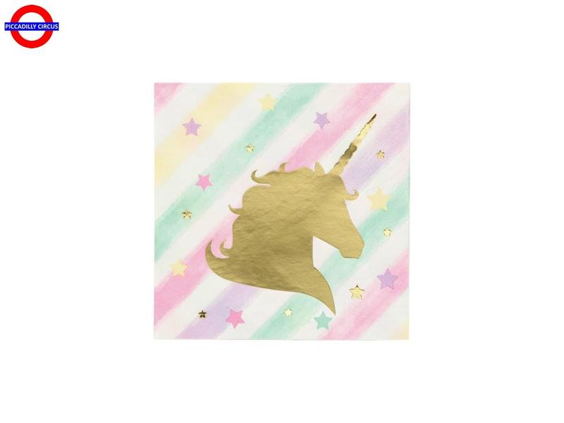UNICORNO SCINTILLANTE ORO 16 TOVAGLIOLI 25X25