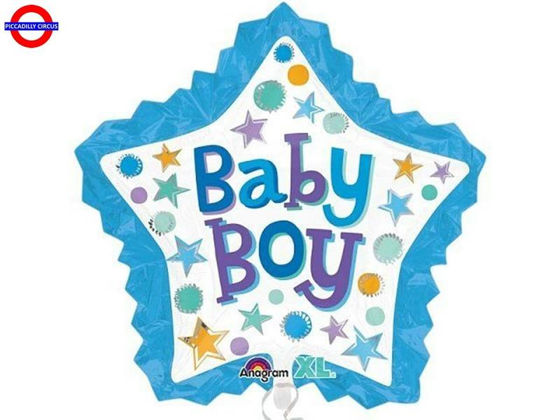 MYLAR NASCITA SUPERSHAPE STELLA BABY BOY 33