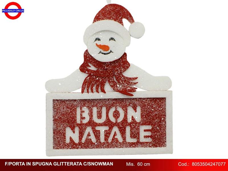 DIETROPORTA PUPAZZO DI NEVE IN SPUGNA CM.60