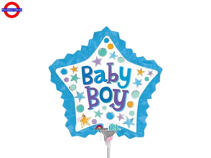 MYLAR NACITA MINI SHAPE STELLA BABY BOY