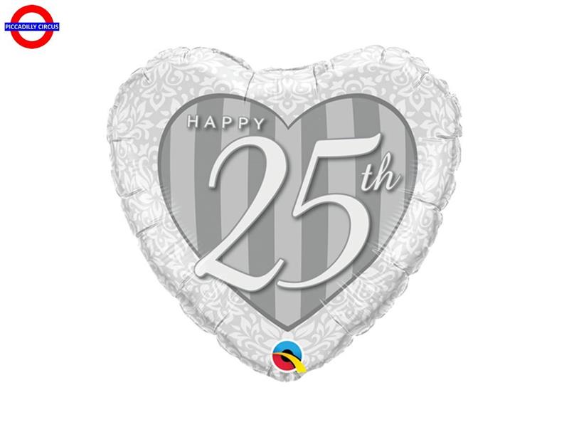 MYLAR ANNIVERSARIO 18 CUORE FELICE 25°