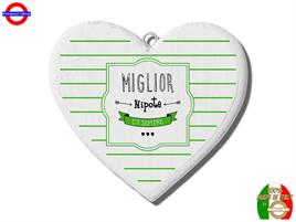 QUADRETTO CUORE IN LEGNO CM.15 NIPOTE