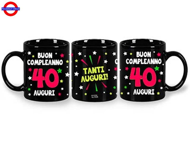 TAZZA FLUORESCENTE 40 ANNI