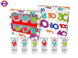 SHOT BALLOON 18 ANNI CF.6 PEZZI