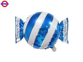 MYLAR CARAMELLA RIGHE BLU 25 CM.65