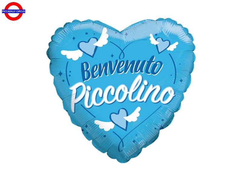 MYLAR NASCITA 18 CUORE BENVENUTO PICCOLINO