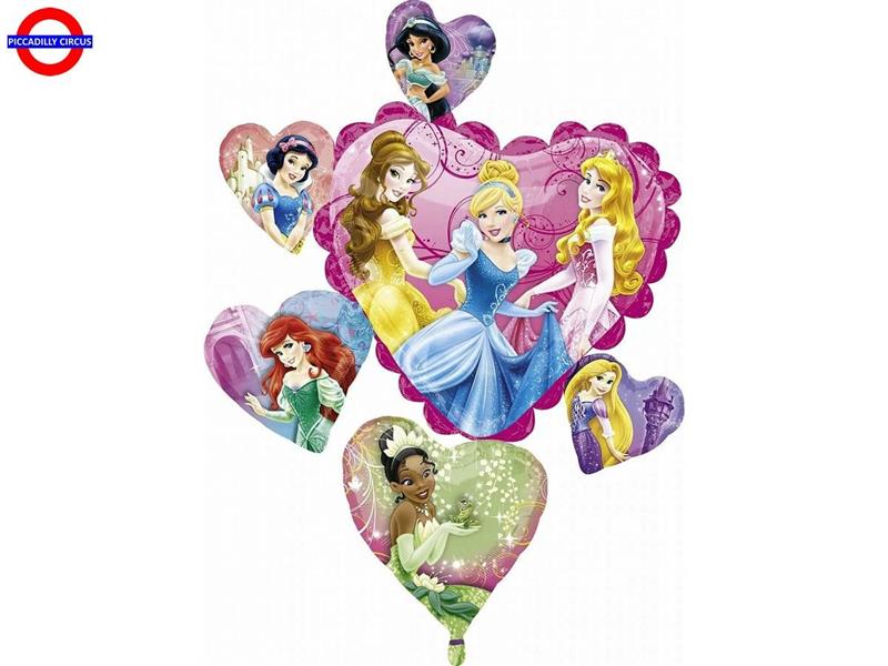  MYLAR PRINCIPESSE SUPER SHAPE CUORI 28 X 34