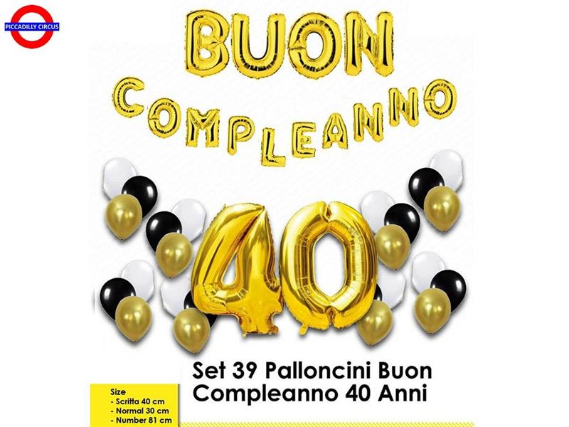 KIT 39 PALLONI 40 COMPLEANNO