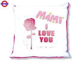 TESSUTO - CUSCINO 40X40 GLITTER I LOVE YOU MAMI