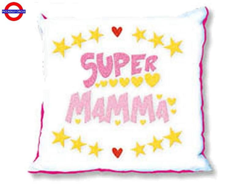 TESSUTO - CUSCINO 40X40 GLITTER MAMMA