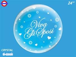 PALLONE DECO B-LOON 24 VIVA GLI SPOSI