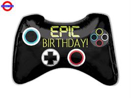 MYLAR JOYSTICK SUPER SHAPE EPIC BIRTHDAY 28