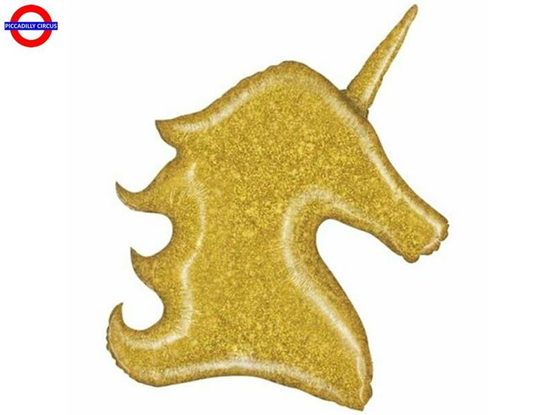 MYLAR UNICORNO ORO SUPER SHAPE 38