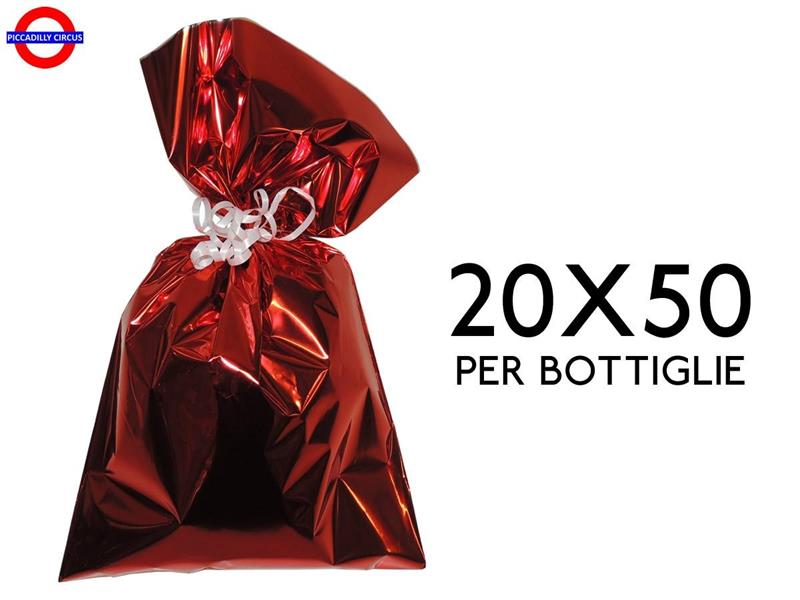 BUSTE POLIPROPILENE METAL ROSSA 20X50