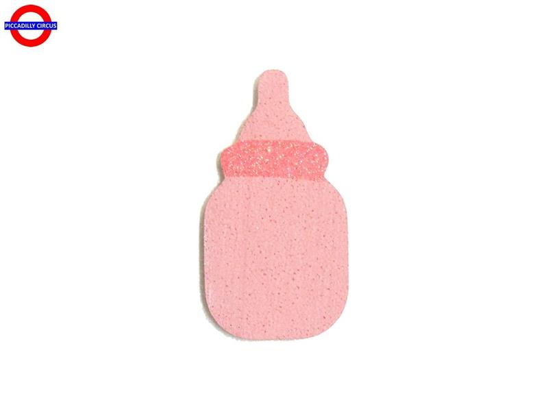 DECO-POLY BIBERON ROSA GLITTER CM.12