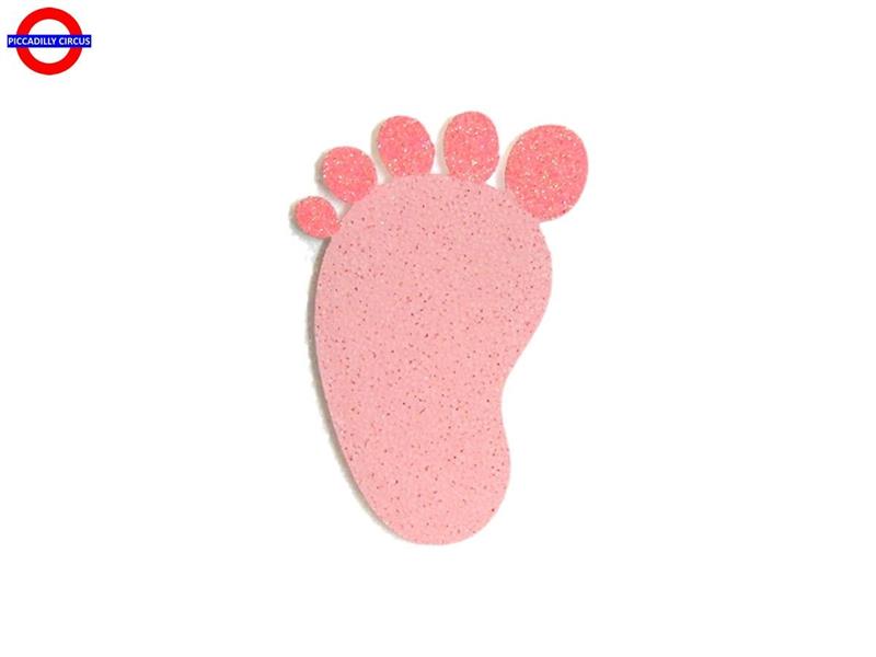 DECO-POLY PIEDINO ROSA GLITTER CM.12